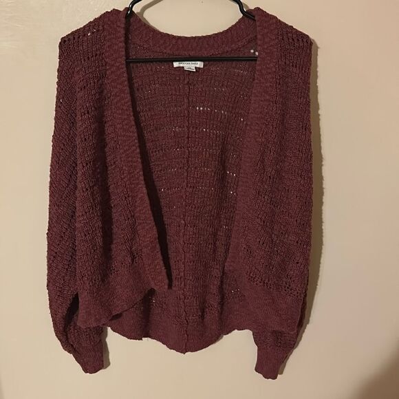 American eagle knitted Maroon open Cardigan - Picture 1 of 5
